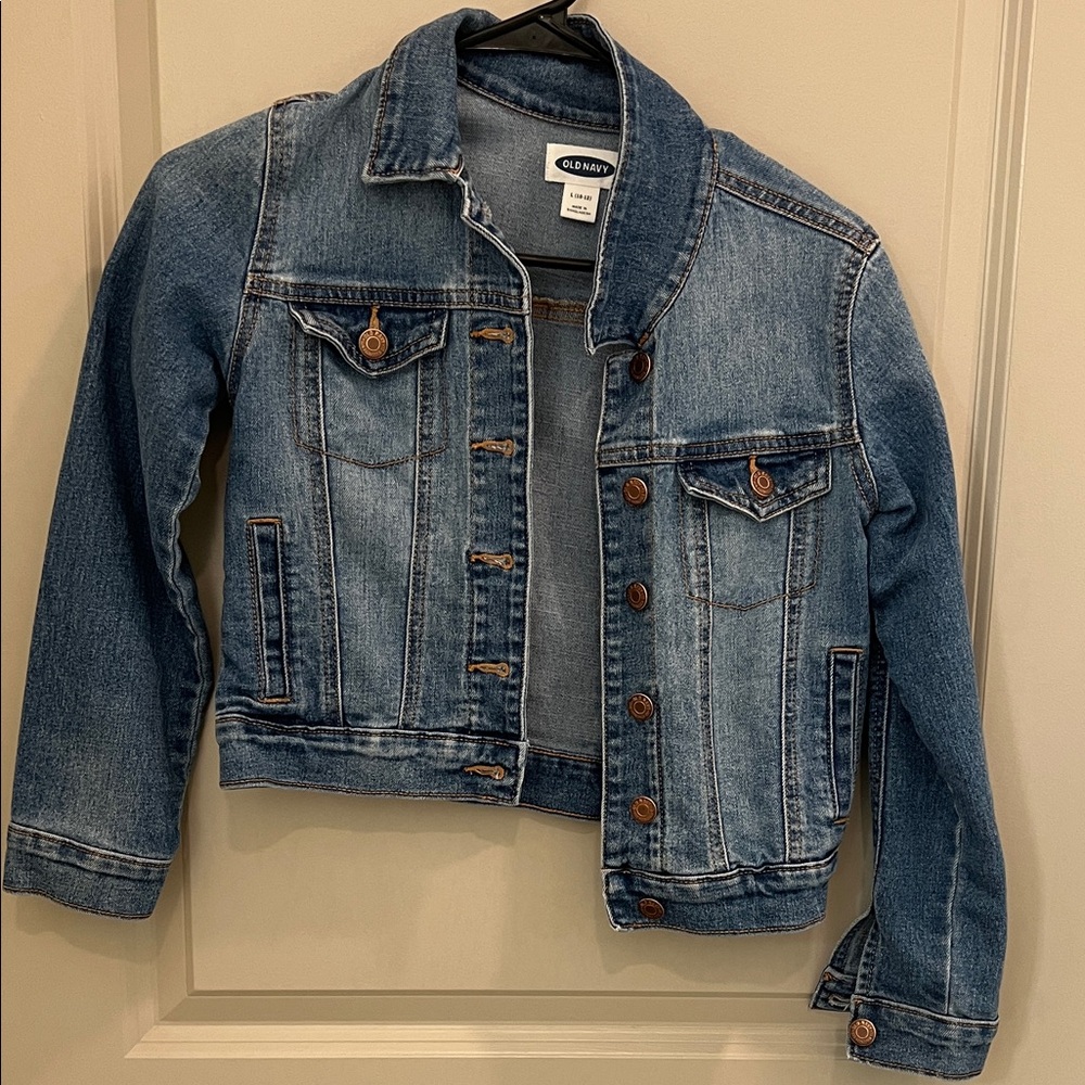 Old Navy Blue Denim Jacket with Button Accents